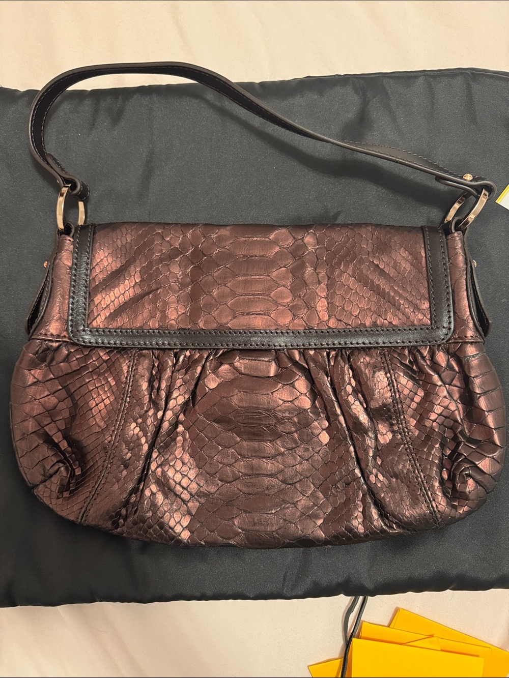 Fendi Bolso Python Metallic Bag - Picture 3 of 10